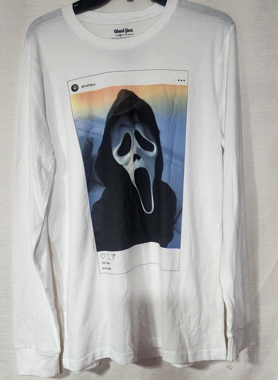 Ghostface long sleeve white shirt men's medium